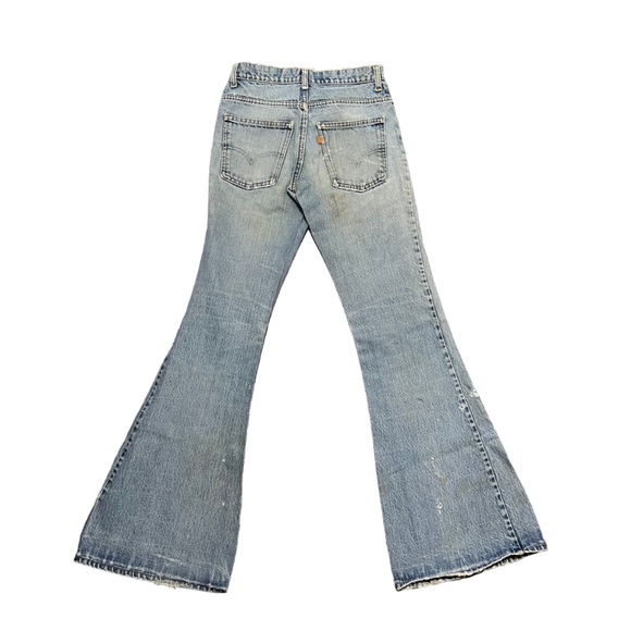 1960s Levi’s Bell Bottom Orange Tab VINTAGE Jeans 27x33 - Picture 4 of 11